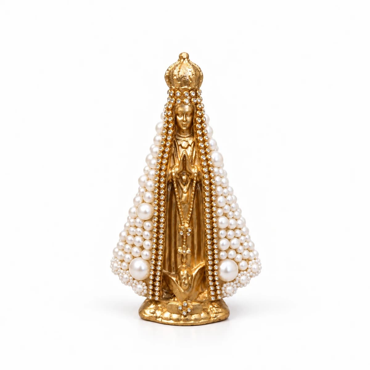 Nossa Senhora Aparecida Rebordada em Pérolas