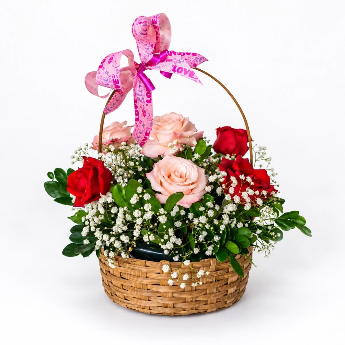 Cesta Carinho na Vovó com Rosas