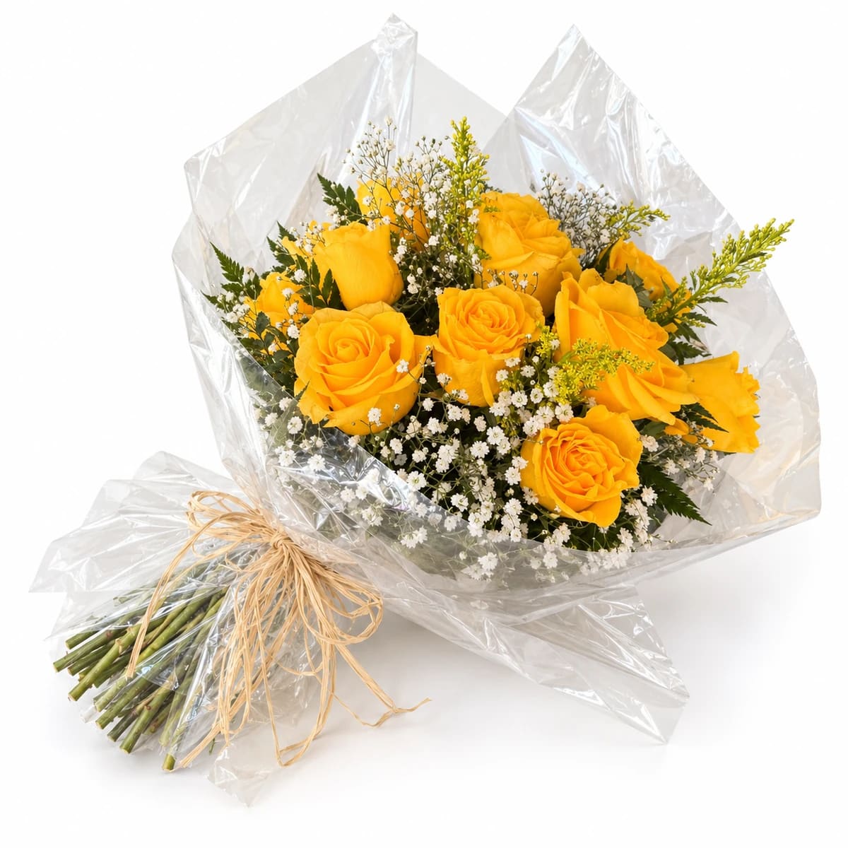 Buquê 12 Rosas Amarelas
