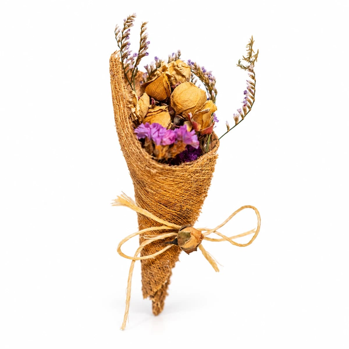 Mini Ramalhete Flores Desidratadas e Fibra Natural (Cópia)