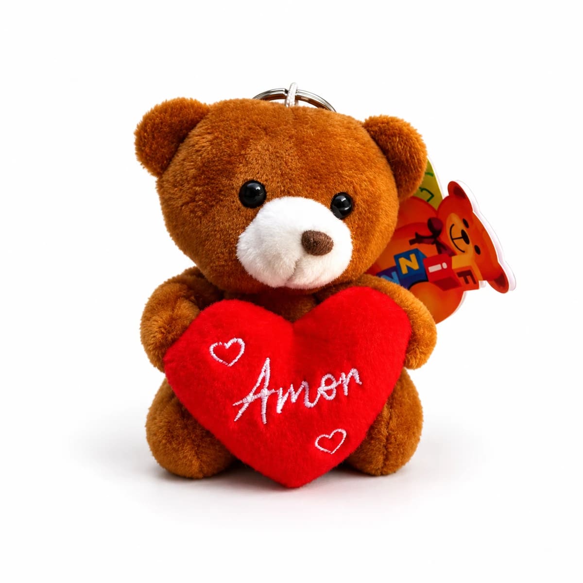 Urso pelúcia romântico chaveiro F1840 (MARROM)