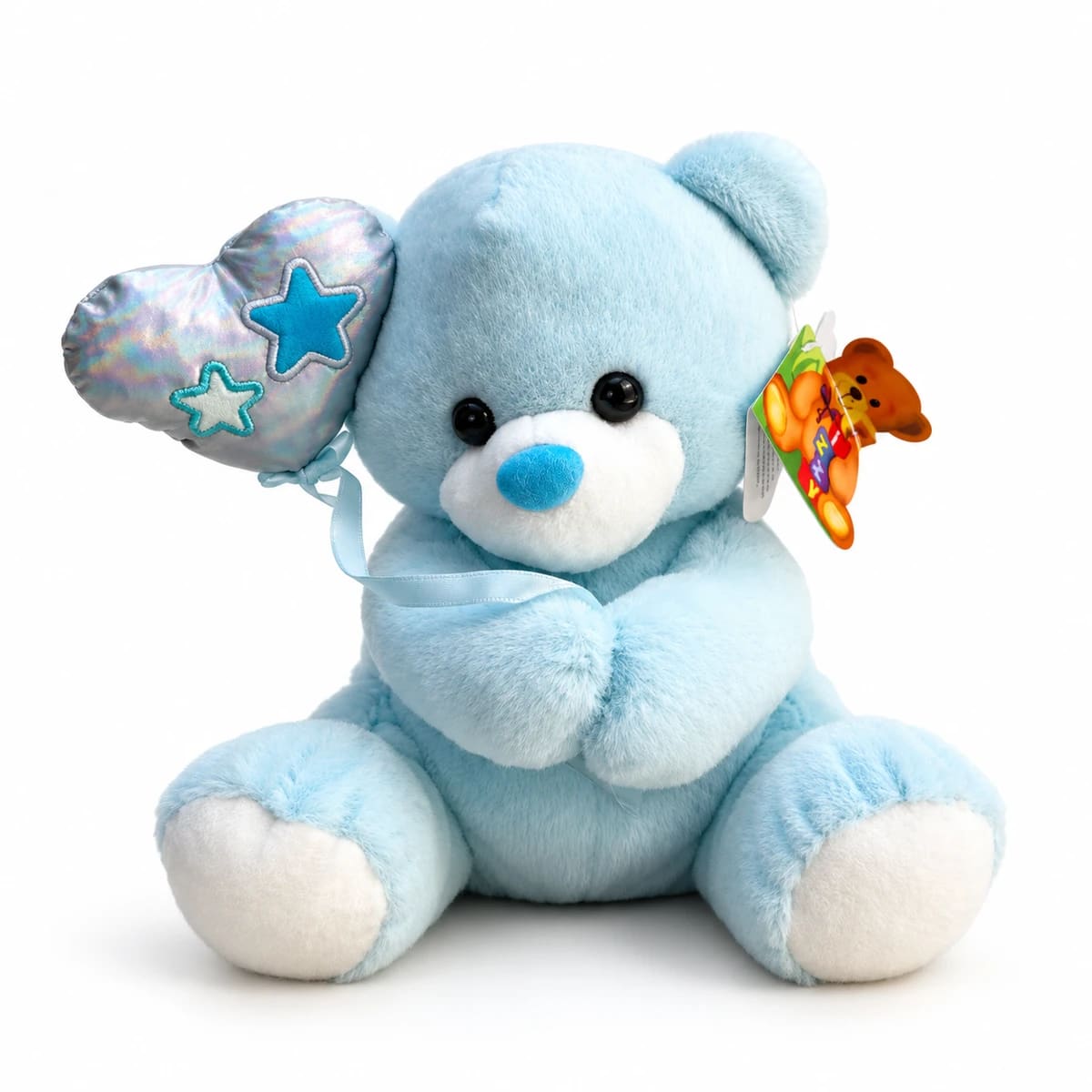Urso pelúcia balão coração azul FE7507
