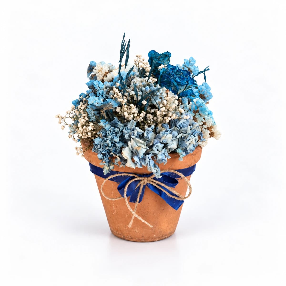 Vaso Barro Flores Desidratadas