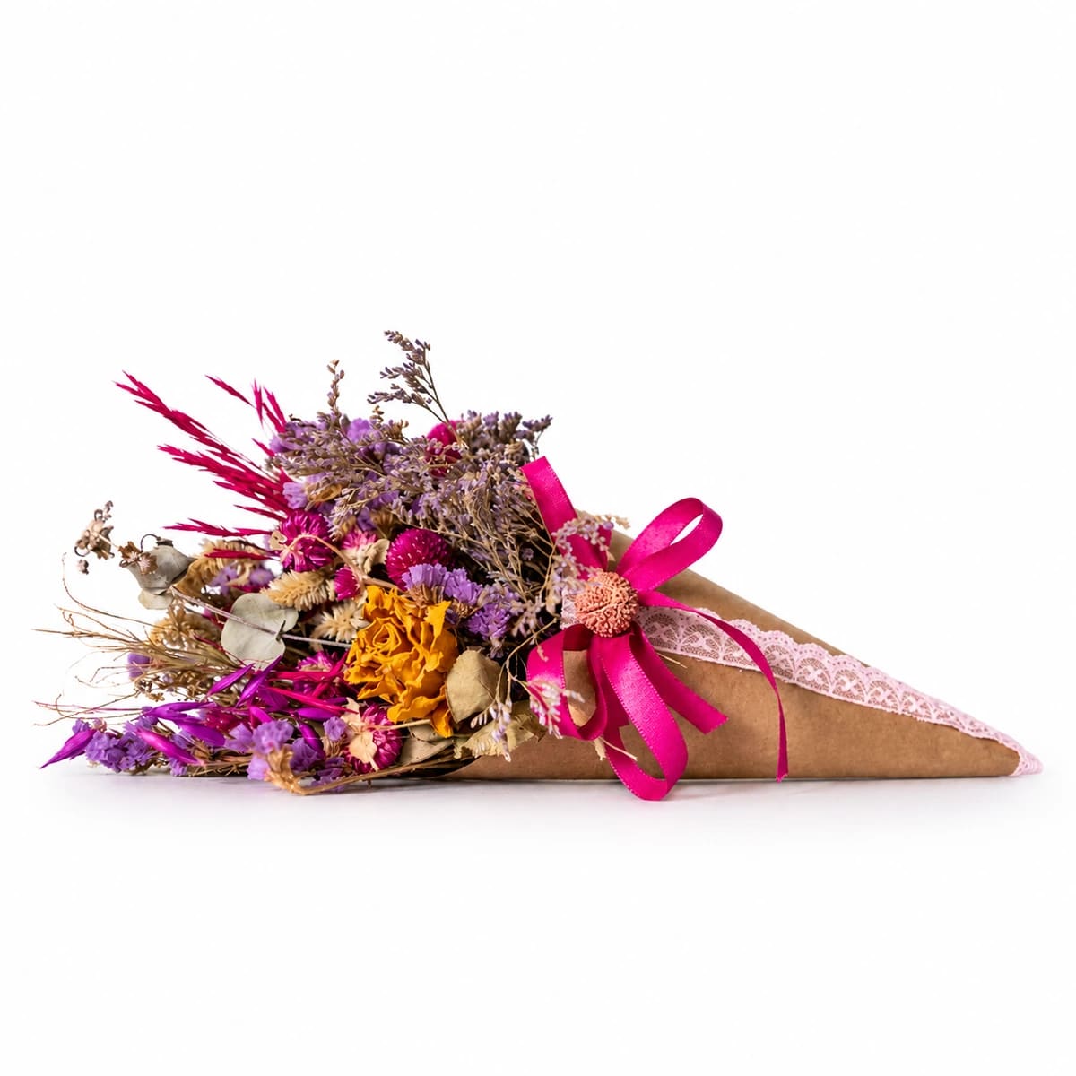 Cone Artesanal + Flores Desidratadas